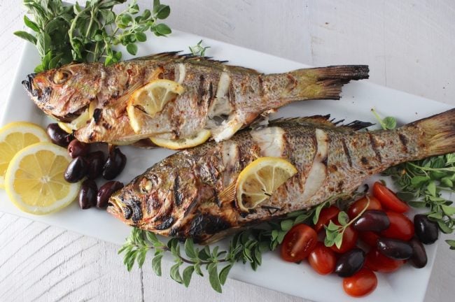 Greek Styled Roasted Fish