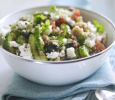 Greek Quinoa Salad with Morocco Gold Extra Virgin Olive Oil