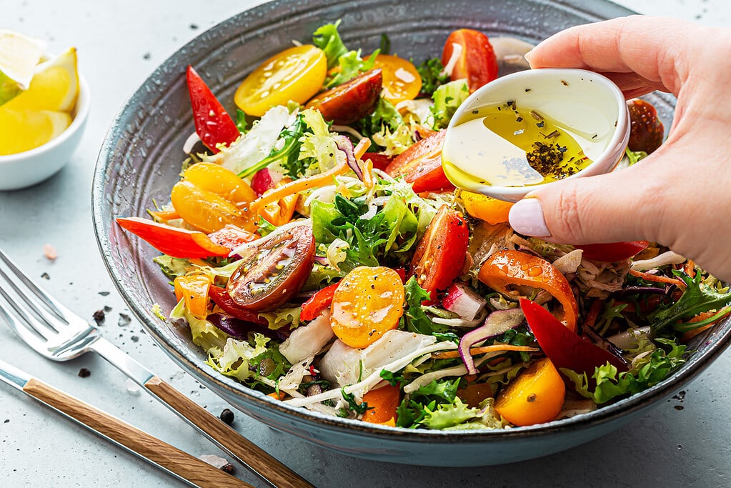 Extra Virgin Olive Oil Makes Healthiest Summer Salad Dressings