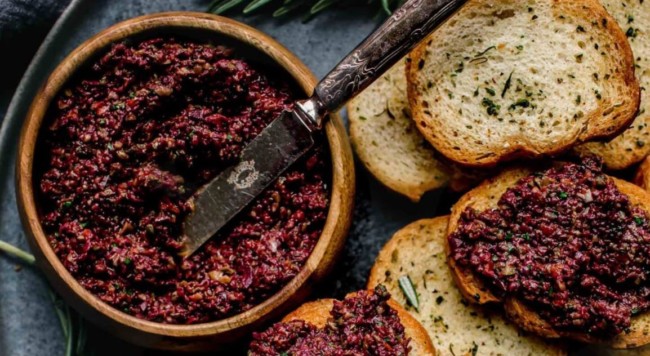 Black Olive Tapenade With Extra Virgin Olive Oil