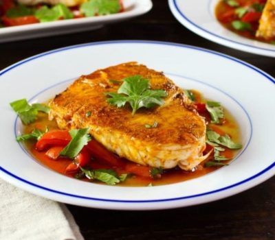 Moroccan Paprika Fish With Extra Virgin Olive Oil