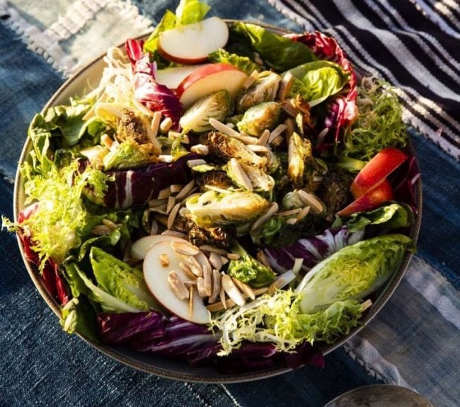 Brussel Sprout Salad With Extra Virgin Olive Oil