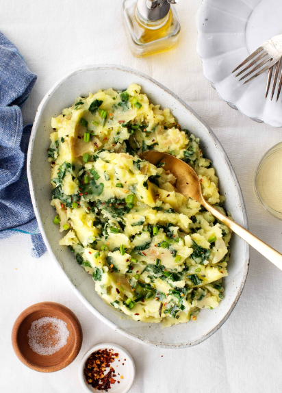 Kale And Olive Oil Vegan Mashed Potatoes