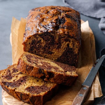 Pumpkin Chocolate Swirl Bread With Olive Oil
