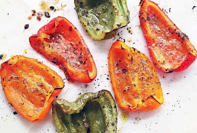 Roasted Bell Peppers With Extra Virgin Olive Oil