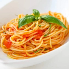 Cherry Tomato Pasta With Homemade Tomato Sauce And Olive Oil