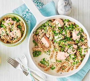 Pasta With Salmon And Peas